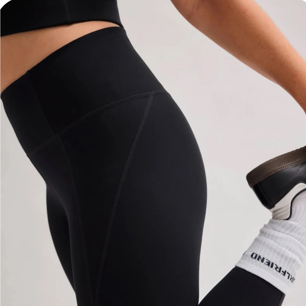 Girlfriend Collective Black High-Waisted Leggings XS Inseam 23” NEW